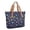 Alien Rocket Deep Purple Pattern, variant on Alien Cow Deep Green Pattern Large Tote Bag for Women, Polyester Roomy Beach Bag with Pockets and Zipper, Durable Gifts Ideas for Christmas Birthday