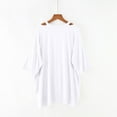 thumbnail image 6 of Women's Loose Fit V Neck Short Sleeve Comfy Regular Tank Tops Summer Casual Soft Lightweight T-Shirt Tee | CSEONE,White L, 6 of 7