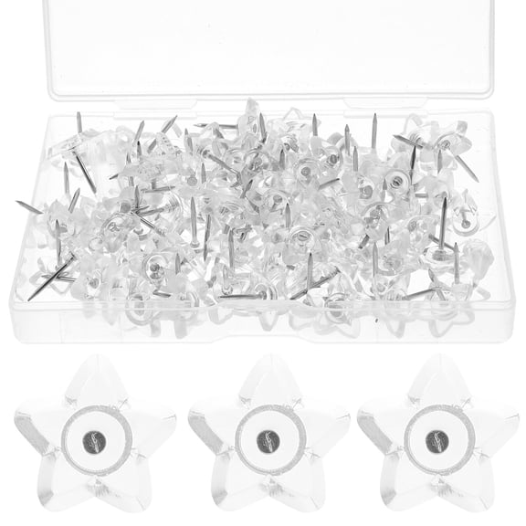 WORGEOUS 100 Pcs Colorful Shaped Thumbtacks for Office, Desktop, Travel, Bulletin Board, Push Pins Set