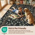 thumbnail image 4 of Design&I 4'x6' Washable Area Rug Garden With Symmetrical Asian Branch Border Chinoiserie Floral Birds Playful for Dorm Room, Living Apartment, Flatweave Daily Traffic Ready, 4 of 7