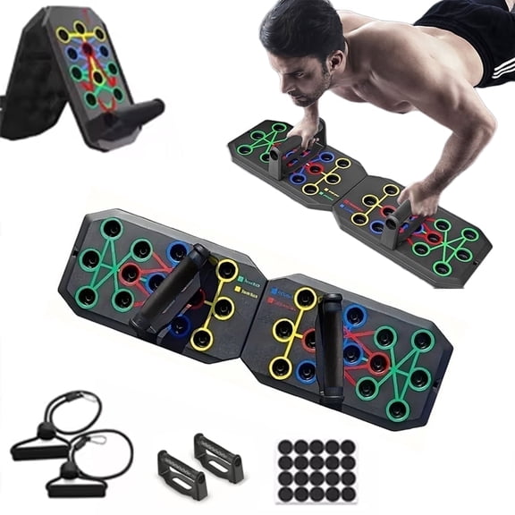 DEISNGB 2-1 Multifunctional Folding Push Up Board, Portable Folding 28 In 1 Home And Gym Exercise Equipment, Suitable For Chest And Back Exercises, Fitness Strength Training Stand