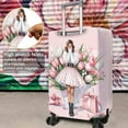 thumbnail image 5 of Travel Luggage Cover Suitcase Girl Protector Storage Fits 18-32 Inch Luggage Flower Luggage Protector Wheel Covers Patterned Travel with Pocket Elastic Luggage Anti-scratch Suitcase Cover S, 5 of 6