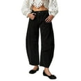 thumbnail image 1 of SUNSIOM Women Fashion Loose Jeans Solid Color Mid-Rise Barrel Denim Pants Spring Summer Casual Trousers Streetwear, 1 of 9
