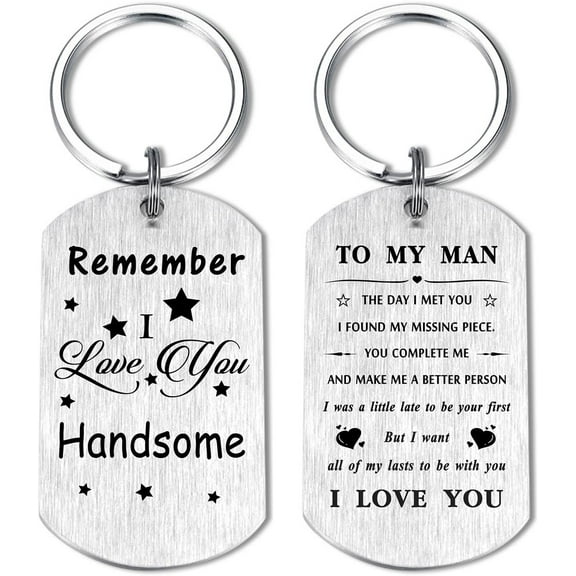 I Love You Gifts for Him Men, Father's Day Keychain Gifts for Man Husband Boyfriend