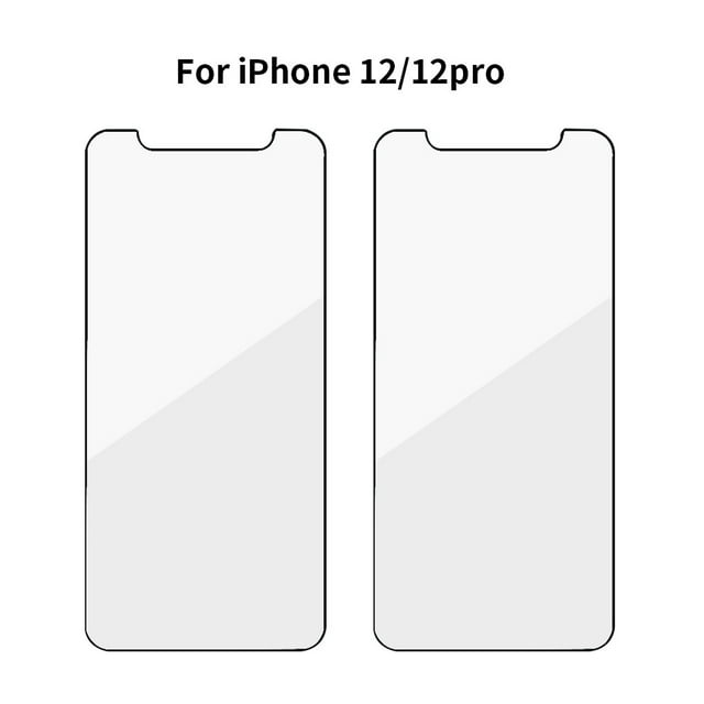 Langgg Mobile Phone Screen Protective Cover Cell Phone Screen Tempered Glass Protector Film for iPhone 12/12 Pro