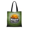 thumbnail image 1 of POGLIP Canvas Tote Bag Happy Night Sign Text Flying Moon Party Celebration Durable Reusable Shopping Shoulder Grocery Bag, 1 of 1