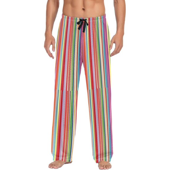 GZHJMY Mexican Serape Pajama Pants for Men, Lounge Pants Lightweight Men Pajama Bottoms with Drawstring Pockets, Christmas New Year Birthday Gifts, X-Large