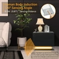 thumbnail image 4 of Hommpa Modern LED Nightstand Set of 2 Adjustable 3 Color LED Light 2 Drawer Bedside Table Storage Cabinet with Auto Sensor Light High Gloss Black Night Stand Smart Motion Sensor Side Table for Bedroom, 4 of 12