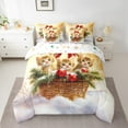 thumbnail image 2 of Manfei Cute Pet Cat 7-Piece Bedding Comforter Set,Red Xmas Ball King Bedding Sets,Bmerry Christmas Bed Sheets For Teens,Ultra Soft Home Decor Reversible, 2 of 8