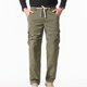 thumbnail image 2 of Ceisia Men Solid Color Fleece Multi Pocket Work Pants Loose Drawstring Gift Elastic Cuff Trousers, 2 of 7