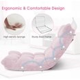 thumbnail image 5 of CQAOE Floor Chair with Back Support, 14 Adjustable Position, Padded Sleeper Bed, Couch Recliner, Gaming Floor Chairs for Meditation, Adults, Living Room, Gaming Chair Floor, Light Pink, 5 of 10