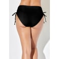 thumbnail image 3 of Swimsuits for All Women's Virtuoso Ruched Side Tie Tummy Control Bikini Bottom, 3 of 6