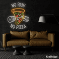 thumbnail image 4 of Craftnamesign No Pain No Pizza Neon Sign, Pizza Italian Restaurant Decor, 4 of 4