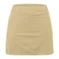 thumbnail image 3 of Girls' Skort Sports Tennis Skirt Solid Color Loose High Waist A-line Skirt for Girls 2-12Y, 3 of 5