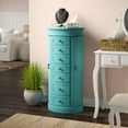 thumbnail image 2 of Hives & Honey Bailey Women's Adult Round Free Standing Jewelry Armoire, Vintage Style, Antique Turquoise, 2 of 12