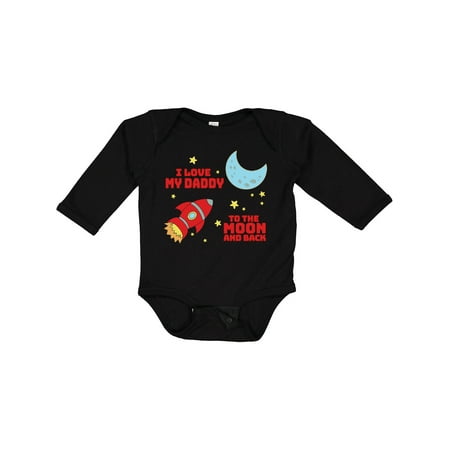 

Inktastic I Love My Daddy to the Moon and Back Gift Baby Boy or Baby Girl Long Sleeve Bodysuit