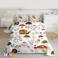 thumbnail image 2 of jejeloiu Kawaii Snail Turtle Bedding Comforter Set,Rustic Mushroom Fuflower Twin Comforter Sets,White Brown Bedding Set For Girls Kids,Super Cozy Room Decor Reversible,2pcs, 2 of 8