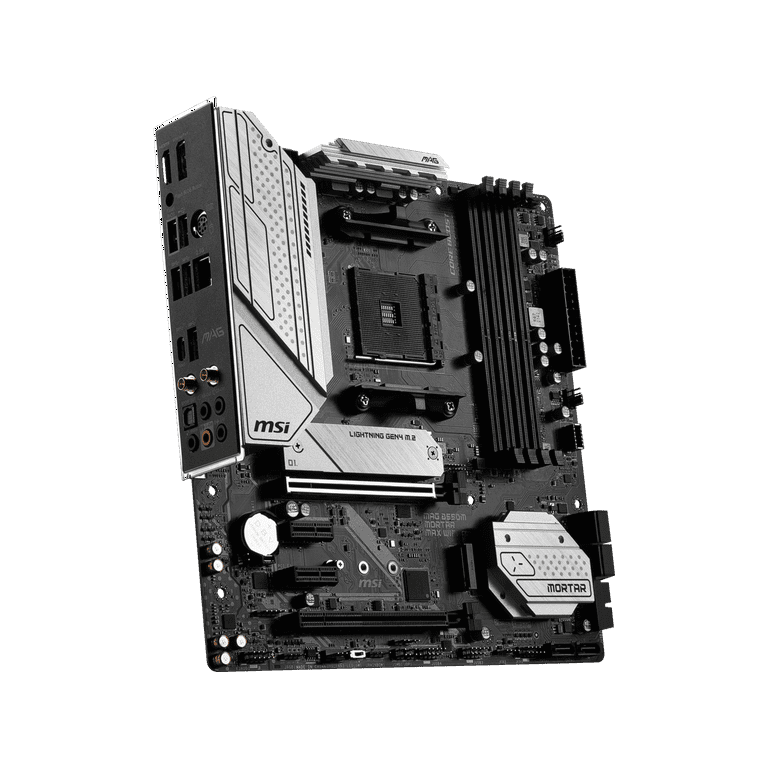 MSI MAG B550M MORTAR MAX WIFI DDR4 Gaming Motherboard, AMD, AM4, SATA 6Gb/s, Micro-ATX, Wi-Fi 6E, LAN 2.5Gbps, M.2 - Walmart.com MSI MAG B550M MORTAR MAX WIFI DDR4 Gaming Motherboard, AMD, AM4, SATA 6Gb/s, Micro-ATX, Wi-Fi 6E, LAN 2.5Gbps, M.2 - Walmart.com