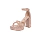 thumbnail image 1 of Zapatilla Sandalia de tacon Ancho con Brillos Casual para Mujer Noemi Garcia  Mod.330 Nude, 1 of 4