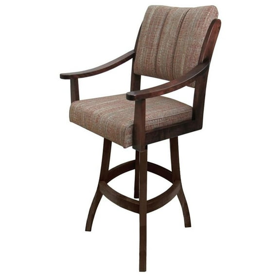 Casa Counter 26" Solid Wood Bar Stool - Watusi Madder - Spanish Oak