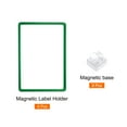 thumbnail image 3 of 4pcs Magnetic Label Holder, 12 x 9 Inch A4 Shelf Label Card Sign Frame with Base for Metal Shelf Rack, Green, 3 of 7