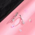 thumbnail image 3 of TNOBHG Dating Earrings 1 Pair Women Huggie Earrings Cubic Zirconia Clover Pendant Electroplated Alloy Ear Jewelry, 3 of 8