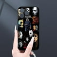 thumbnail image 5 of iPhone Case with Halloween Horror Movie Character Design, Shock-Resistant with Lens Protection, Made of Black TPU, Compatible with iPhone 11, 12, 13, 14, and 15 Pro Max, 5 of 6