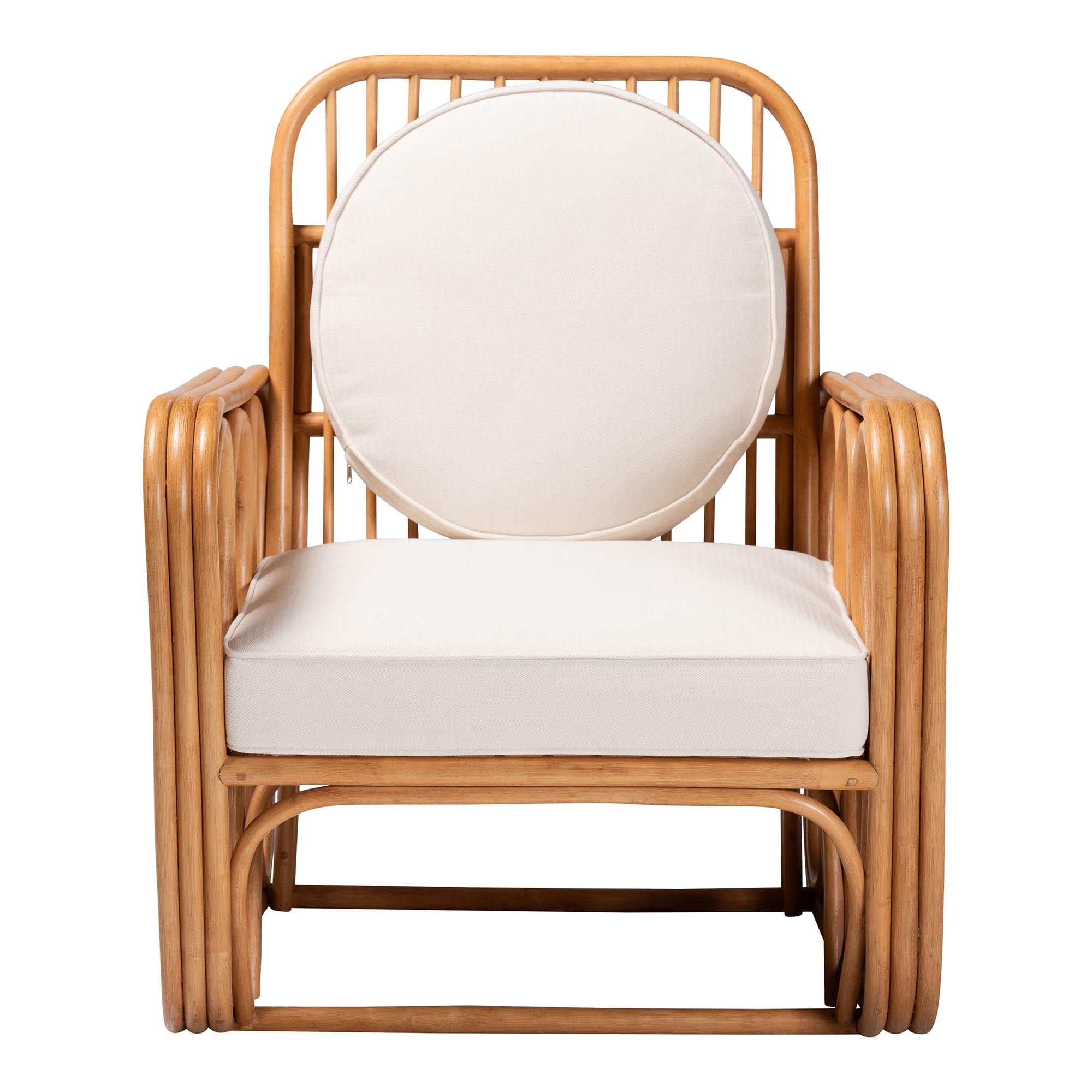 bali & pari Tiramisu Boho Arm Chair, Light Honey