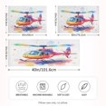 thumbnail image 4 of Haosy Satin Pillowcase for Hair and Skin Standard Cooling Silk Pillow Case with Envelope Closure Colorful Helicopter 20"x30", 4 of 9