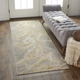 thumbnail image 2 of Feizy Aura Modern Abstract, Ivory/Silver/Gold, 2' 10" x 7' 10" Runner, Easy Care Stain Resistant Fade Resistant, Area Rug for Living Room and Bedroom, 2 of 8