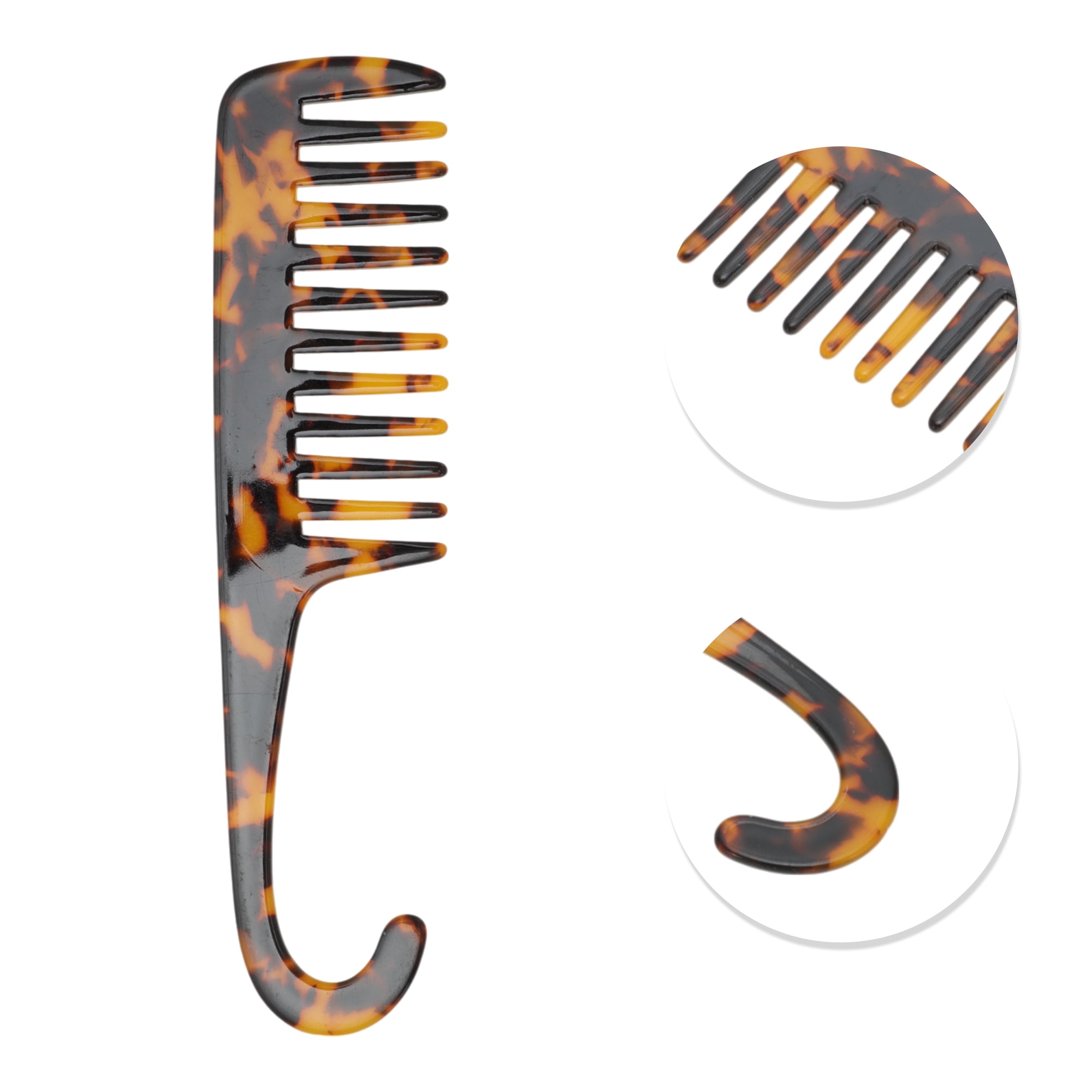 Unique Bargains 1 Pc Wide Tooth Comb for Effortless Hair Care Detangling Brown Small