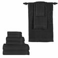 thumbnail image 2 of BNM Cotton Geometric Soft 9 Piece Towel Set, Black, 2 of 11