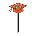 thumbnail image 3 of Orange "Congrats Grad" Lawn Sign - 9.75" x 13.6" (1 Pc.) - Perfect Graduation Celebrations & Decorations, 3 of 4