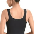 thumbnail image 6 of Besolor Womens Tank Tops Built in Bra Sleeveless Knit Ribbed Layering Undershirts Square Neck Lounge Sleep Shirts, 6 of 7