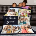 thumbnail image 5 of Custom Blanket with Picture, Personalized Fathers Day Dad Gifts from Daughter, Customized Blanket for Dad, Custom Throw Blankets with Photos, Customized Birthday Giftsn Blankets, 5 of 5