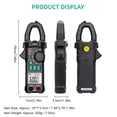 thumbnail image 2 of FUYI FY219 Dual Display Clamp Meter - True RMS, AC/DC Current, Surge, Temperature, Capacitance, Resistance, Diode, NCV, Frequency, On-Off Test, Low Impedance Voltage, VFC, Auto Range, Flashlight,, 2 of 7