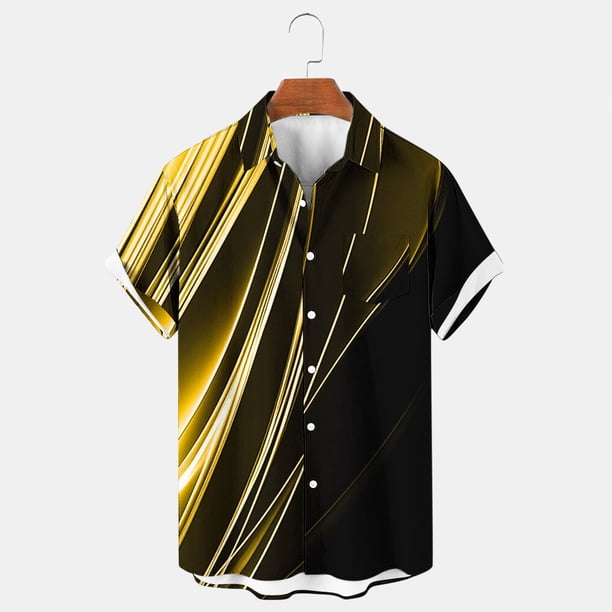 Blusa y camisa de manga corta con cuello vuelto para hombre, cárdigan ligero de manga corta con botones y cuello vuelto, camisa de manga corta con cuello vuelto, blusa de poliéster para hombre