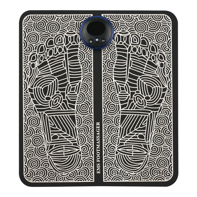 Massage Autocollants de Coussinet des Pieds par Impulsions d'Acupuncture, Masseur pour les Pieds, Instrument de Beauté pour les Jambes Rechargeable par Usb, Machine de Massage des Pieds à 9 Niveaux d'Intensité