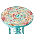 thumbnail image 3 of The Pioneer Woman Folk Geo Multi-Color Ceramic Top Plant Stand, 3 of 8