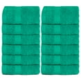 thumbnail image 4 of Infinitee Xclusives 12 Pack Premium Green Soft Wash Cloths and Face Towels, 13x13 100% Cotton, 4 of 14