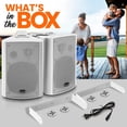 thumbnail image 2 of Pyle Pro-Active Wall-Mountable Bluetooth Speakers, Full Range Stereo Sound (White), 2 of 7