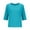 Blue-womens t shirts, variant on Womens Linen Tops Dressy Casual Shirts 3/9 Sleeve Blouse Summer Loose Fit Crew Neck Shirts