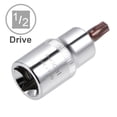 thumbnail image 3 of Uxcell T40 2.17''Length 1/2-Inch Drive Torx Bit Sockets S2 Steel Brown 2 Pcs, 3 of 4