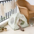 thumbnail image 4 of Comfort Pet Bed All Season Pet Tent All-Season Comfort Pet Tent Foldable Removable Washable Pet Bed for Indoor Outdoor Use Green Color Portable Pet Shelter for Dogs Cats, 4 of 6