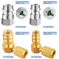 thumbnail image 2 of LOVEVER R12 to R134A AC Fitting Conversion Adapter Kit  Quick Coupler Valve A/C 90° Port Retrofit Adapter High/Low Pressure, 2 of 4