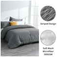 thumbnail image 4 of RUIKASI Seersucker King Comforter Set (102x90 inches), 3 Pieces- 100% Soft Washed Microfiber Lightweight Bedding with 2 Pillowcases,All Season Down Alternative,Grey, 4 of 7