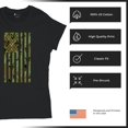 thumbnail image 6 of Camo American Flag T-Shirt USA Military Proud Army Veteran RED Friday 4th of July Camouflage Patriot Women's Tee, 6 of 7