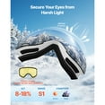 thumbnail image 3 of KFFKFF Frameless Ski Goggles with Magnetic Cylindrical Lens, Pink Revo Coating, OTG Anti-Fog Design for Adults and Teens, TPU Frame with Ventilation, Suitable for Skiing, Snowboarding, and Skating, 3 of 9