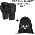 thumbnail image 2 of BEAST RAGE Boxing Gloves Training Sparring Pro Impact Muay Thai MMA Kickboxing Men Women Adult Heavy Punching Bag Focus Pads Mitts Speed Workout Ventilated Palm 8 10 12 14 16 Oz (Black, 12 oz), 2 of 9
