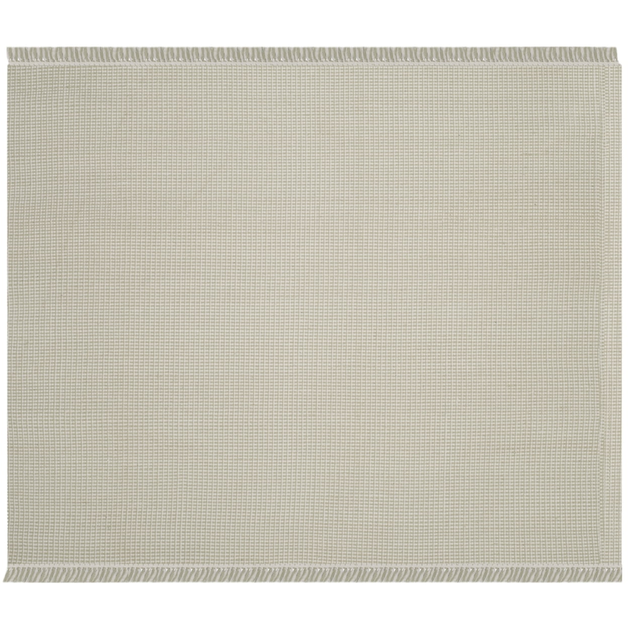 SAFAVIEH Montauk Patton Geometric Cotton Area Rug, Ivory/Green, 6' x 6' Square